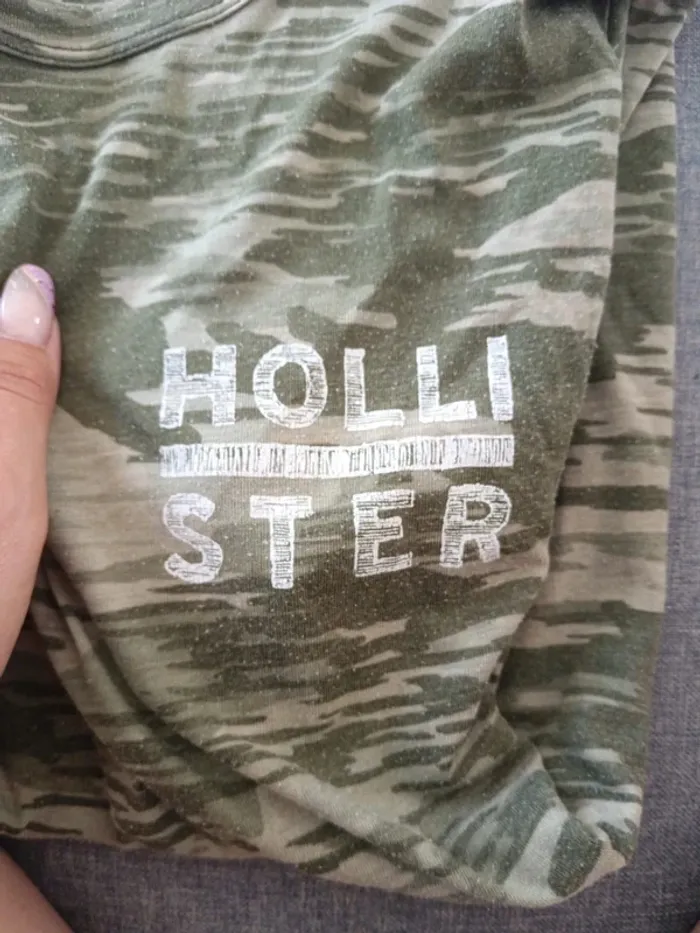 C56 t-shirt vert Hollister S - photo numéro 3