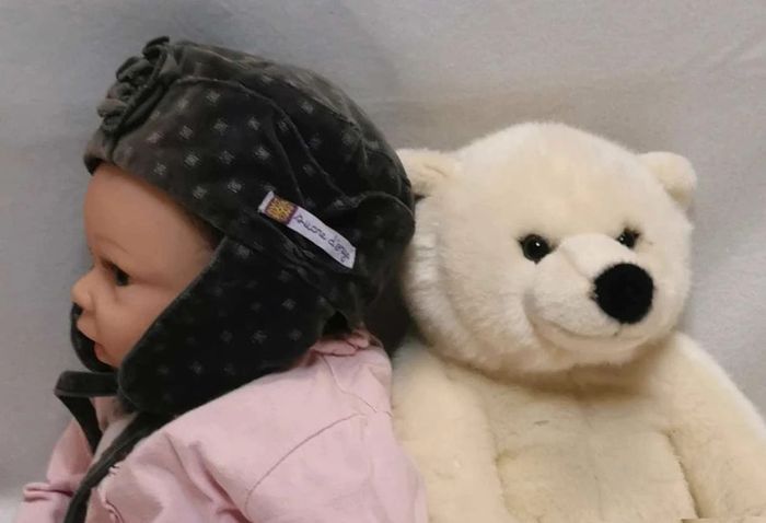 Ensemble 👣 manteau, capuche, robe, chapeau, tee-shirt sucre d'orge 6mois/67cm - photo numéro 3