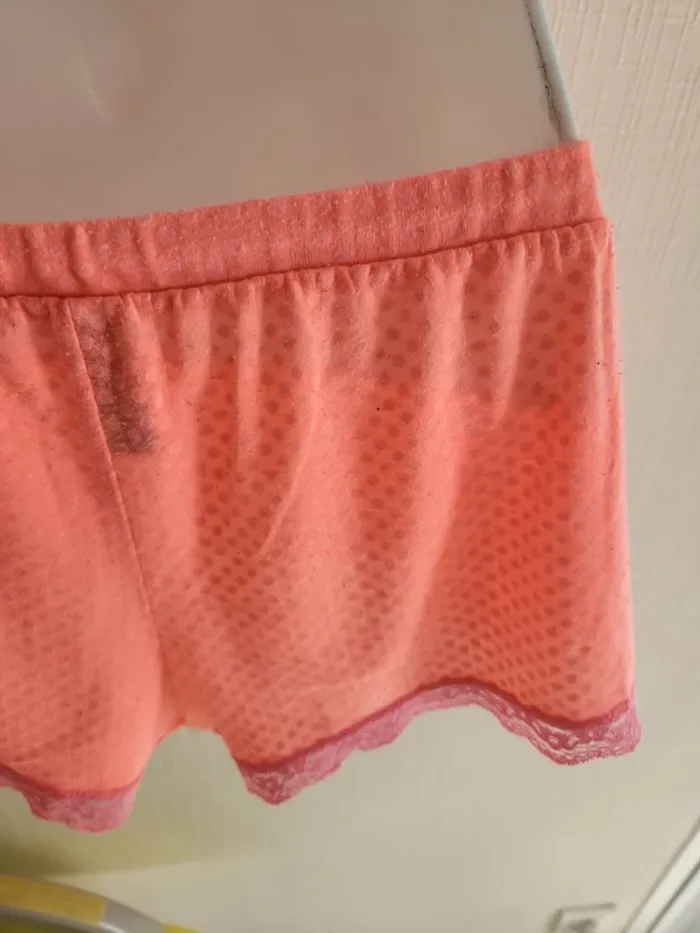 Short de pyjama Undiz corail avec dentelle taille S - photo numéro 7