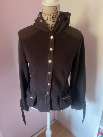 Veste polaire à capuche marron Areline taille 38