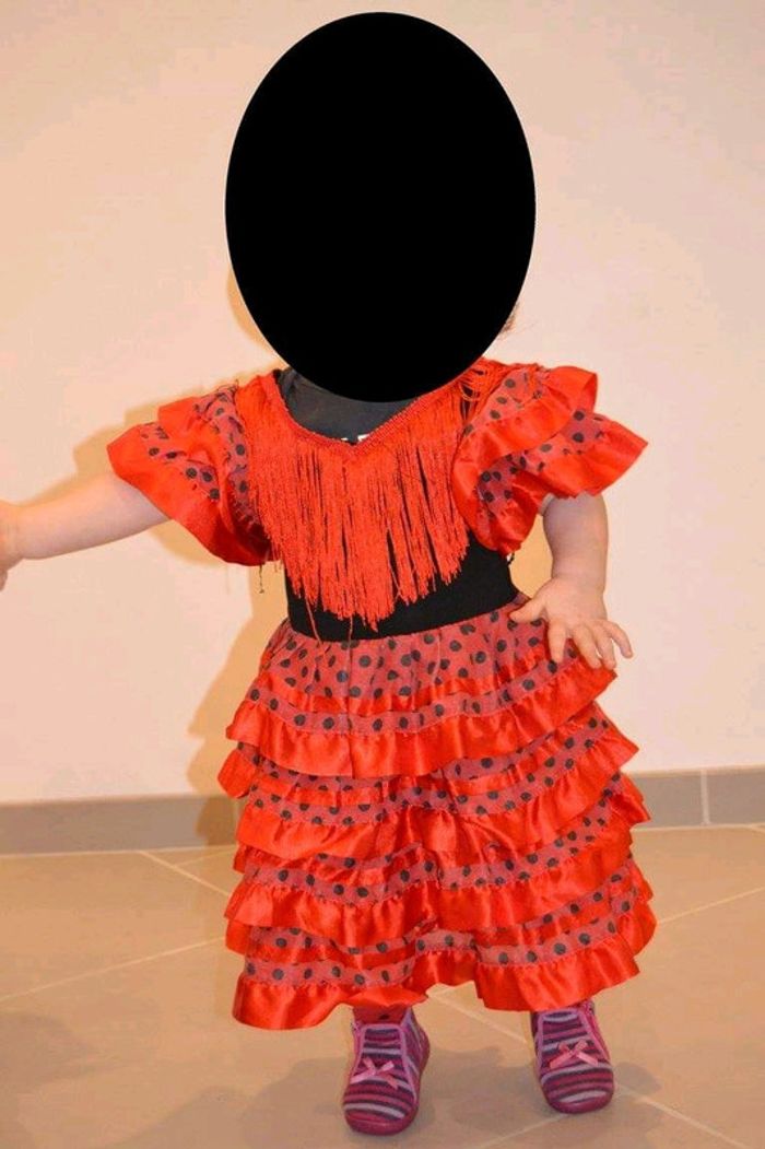 Robe espagnole flamenco 1/2 ans