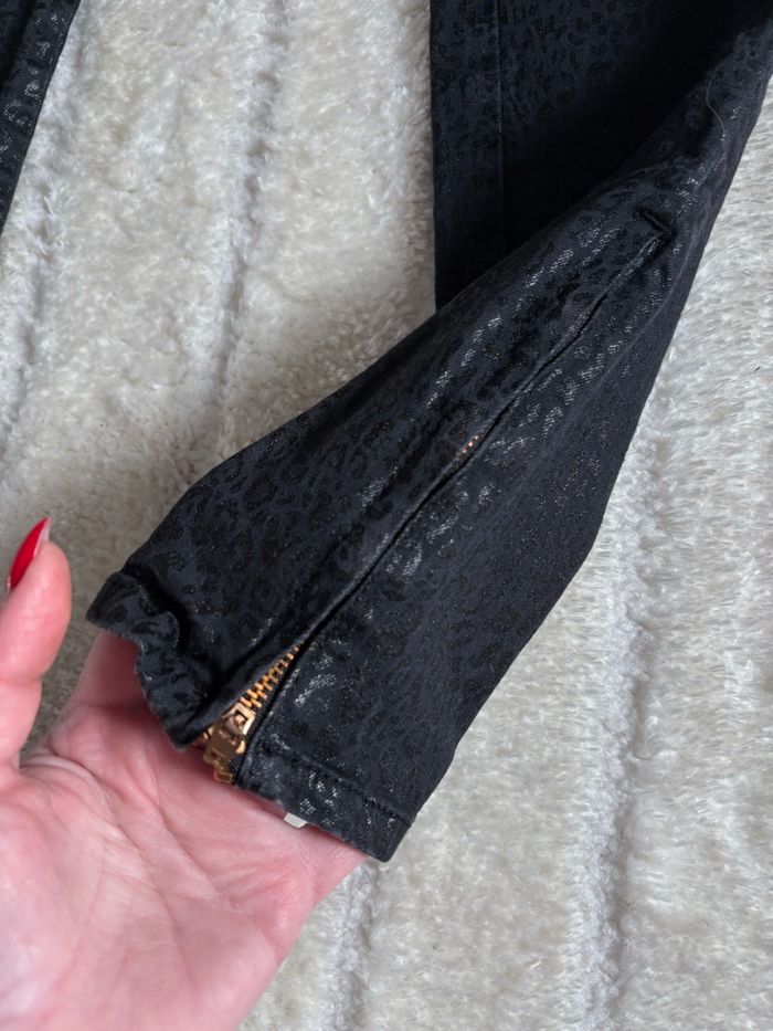 Jean slim noir 🖤 motif léopard - Taille 36
