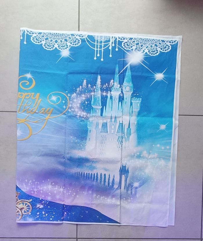 Fond de toile anniversaire Cendrillon - photo numéro 4
