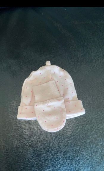 Bonnet et moufle fille.