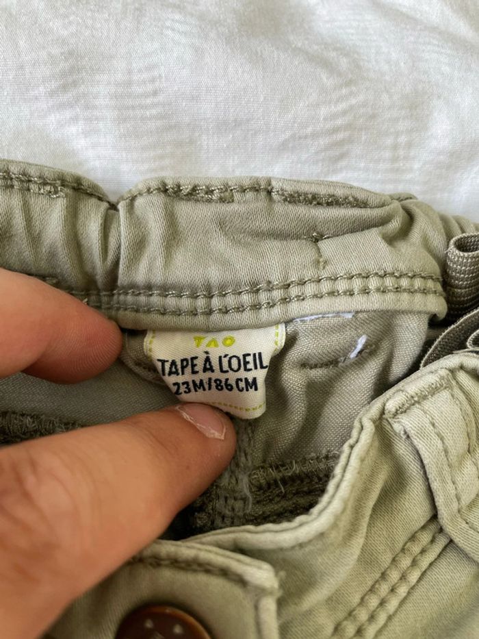 Pantalon kaki tape à l’œil 24 mois - photo numéro 2