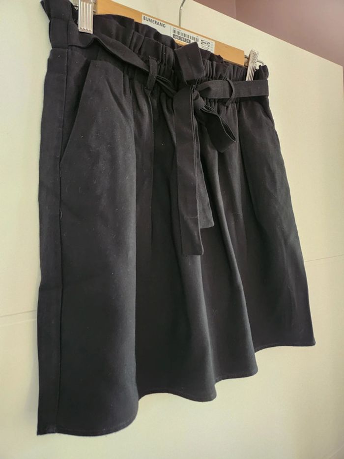 Jupe basique noire taille froncée élastique Cache Cache