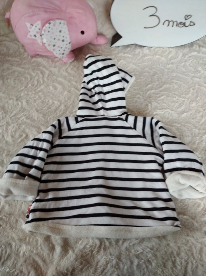 Veste gilet manteau à capuche Fille 3 mois Poisson étoile Terre de marins - photo numéro 10