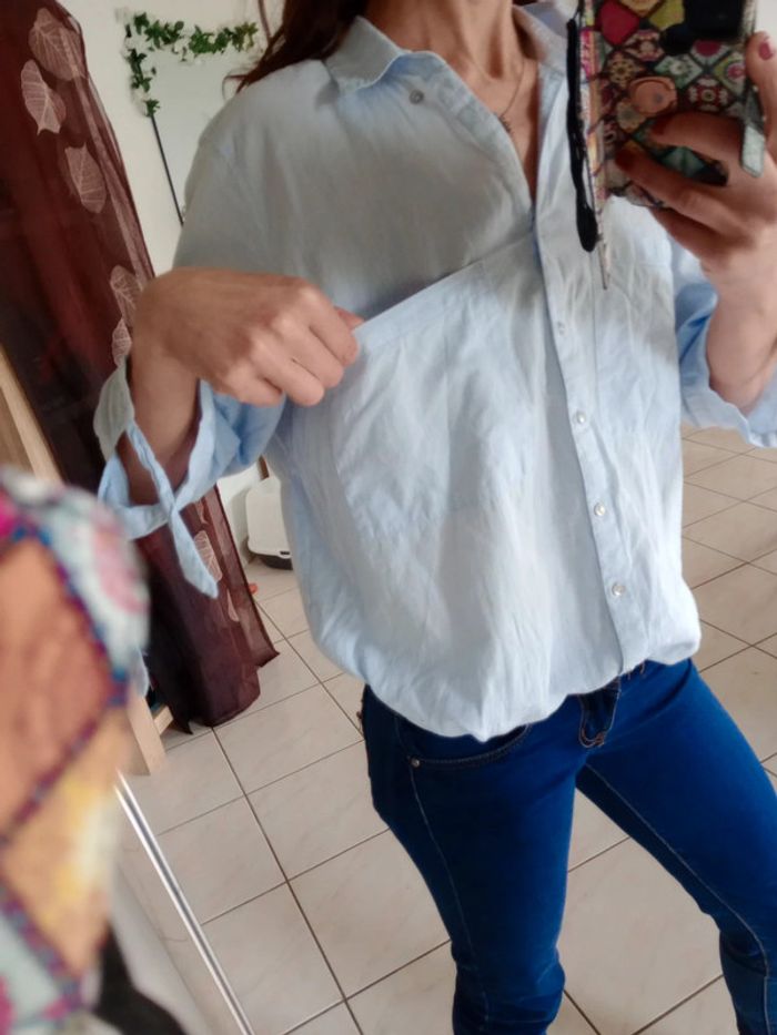 Chemise femme 44 bleu clair c81 - photo numéro 4