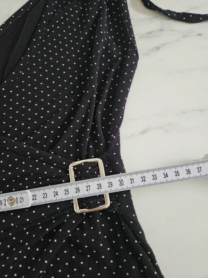 Blouse croisée noir à pois blanc taille S - photo numéro 13