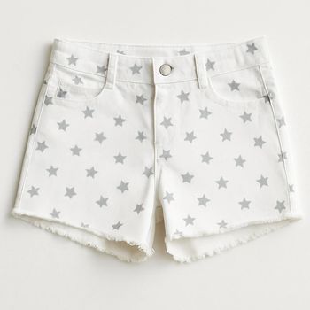 🌼 Short fille H&M blanc à étoiles grises - 12/13 ans 🌼