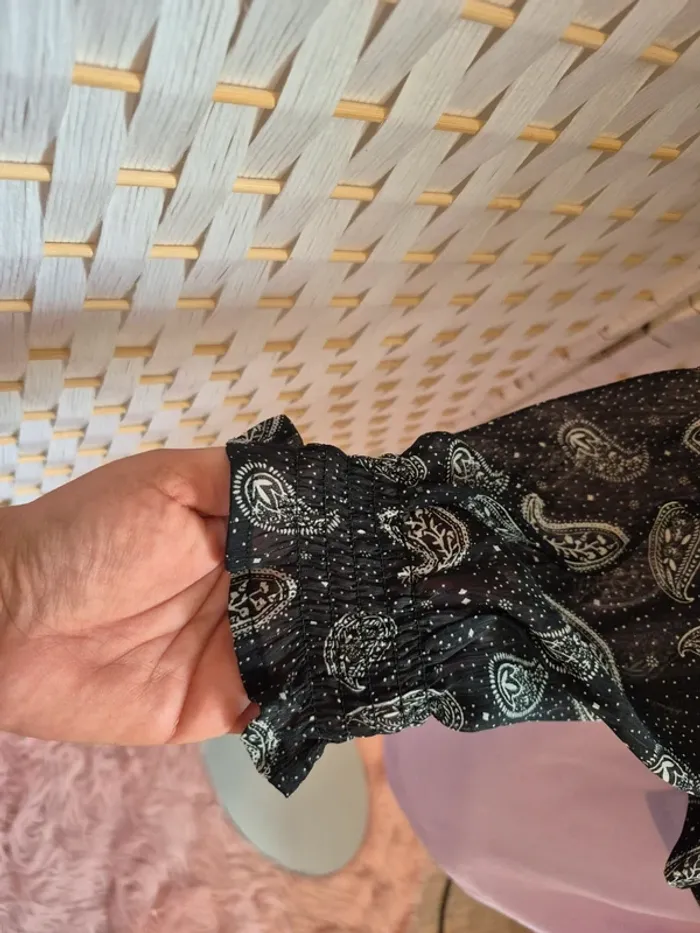 💕jolie blouse bizzbee noir motifs cachemire femme TS / 36 💕 - photo numéro 8