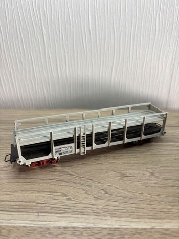 Wagon transport de véhicule jouef, petit train vintage jouet