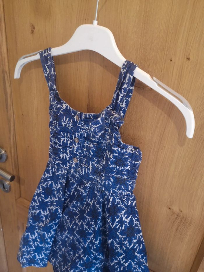 Robe fleurie en bleu et blanc à bretelles IKKS 6 ans - photo numéro 2