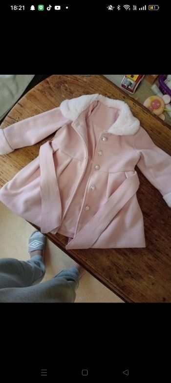 Manteau rose poudré