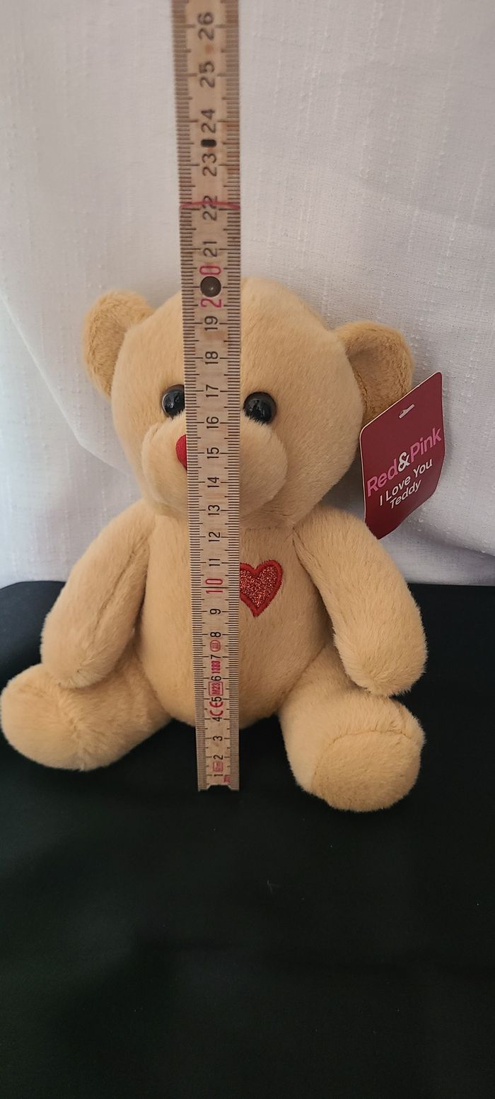 Dan Dee Brown Ours en peluche rouge en forme de cœur pour la Saint-Valentin - photo numéro 5