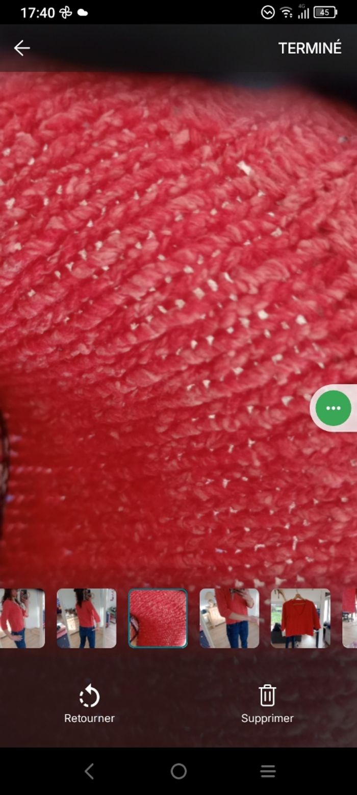 Pull femme 38 mailles fines rouges c76 - photo numéro 5