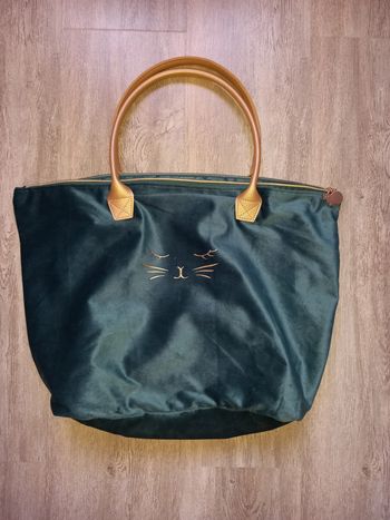 grand sac à main en velours tête de chat françoise saget neuf