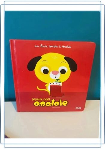 Livre sonore à toucher joyeux Noël Anatole avec piles neuve