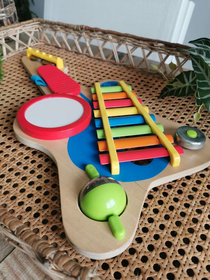 🌺Grande Guitare bois musique activité jouet enfant xylophone tambour cymbal - photo numéro 7
