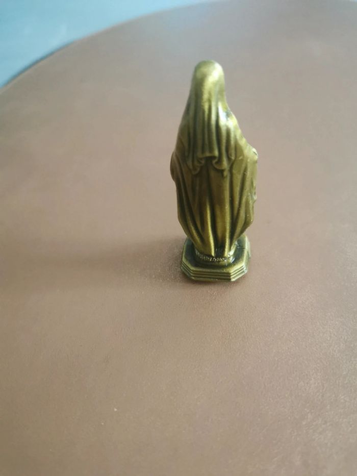 Statuette spirituelle marie ste vierge dorée - photo numéro 3