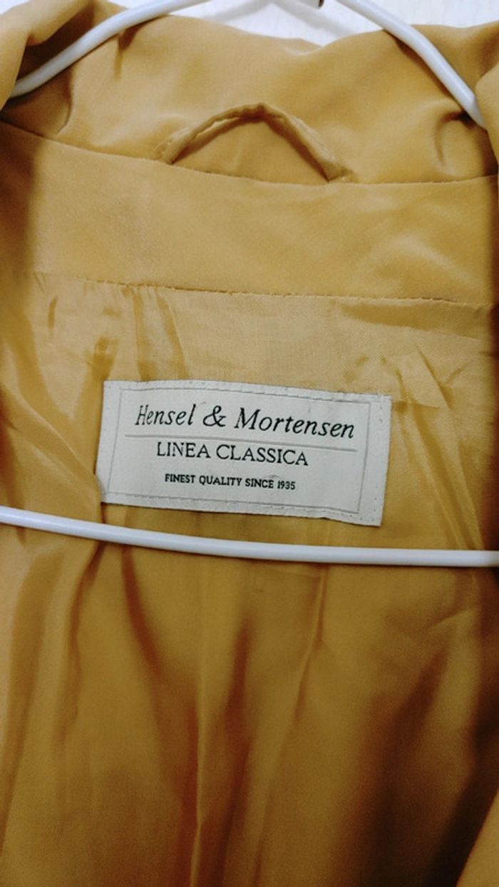 Trench jaune doré raglan poche bouton fluide - photo numéro 4