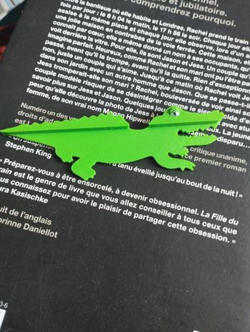 Marque page crocodile