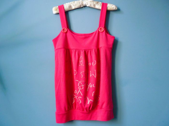 T-shirt debardeur Femme Gémo 38 M Rose fuschia TBE collection été