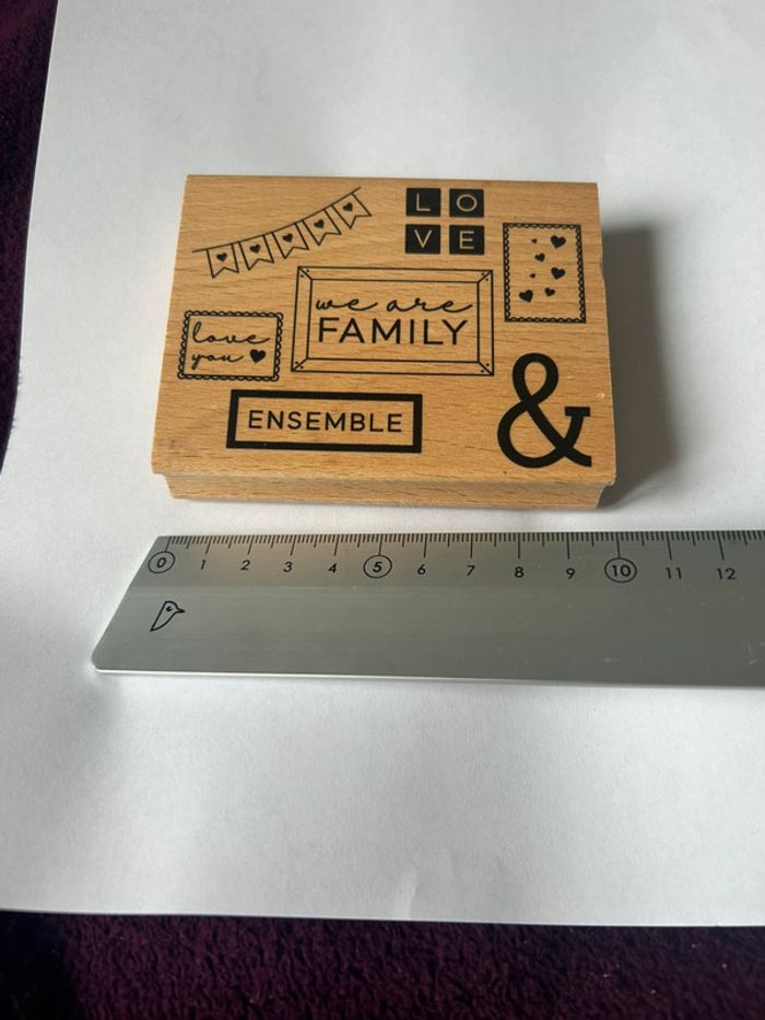 Tampon bois Family Florilèges design