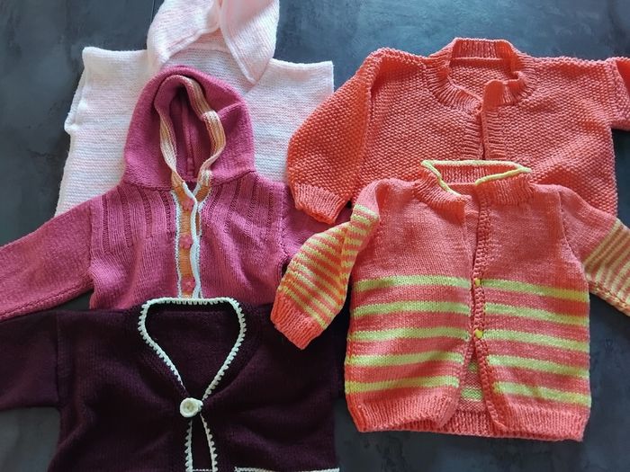 Lot gilet laine fille