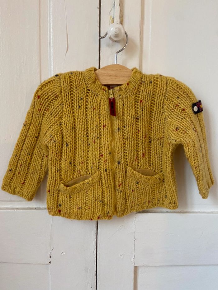 Gilet moutarde Catimini 6 mois