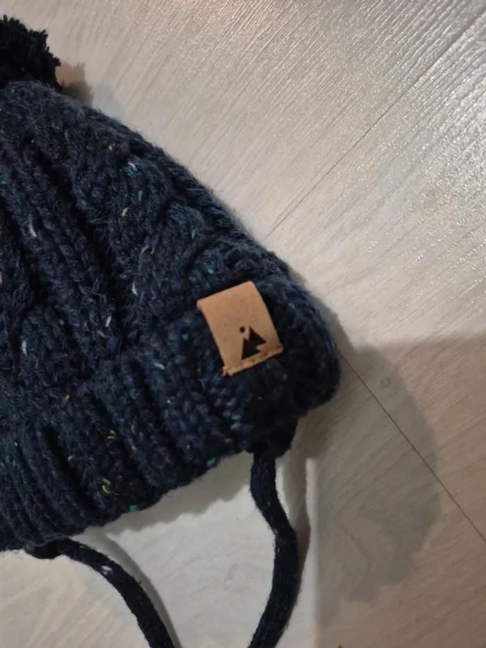 Ensemble bonnet et tour de cou bleu hiver - photo numéro 4