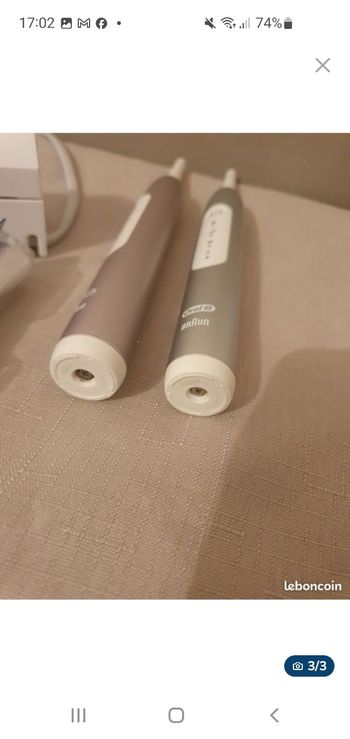 Oral b slim luxe 4900 une rose et une grise 