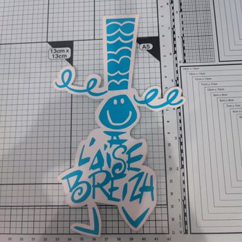 Autocollant bigoudène bleu