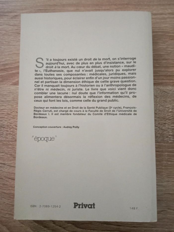 * François-Régis Cerruti - L'euthanasie approche médicale et juridique - photo numéro 2