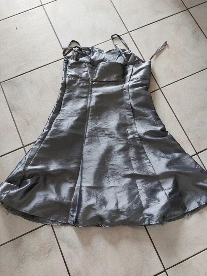 Robe cocktail mariage gala t 44 grise - photo numéro 2