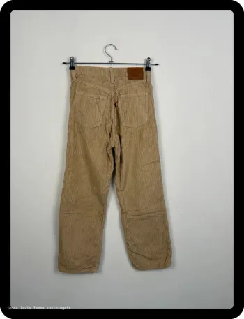 Jean Levi's Premium Femme Beige | Ribcage Straight Ankle | W25 L27 FR36 | Très Bon État | BP51