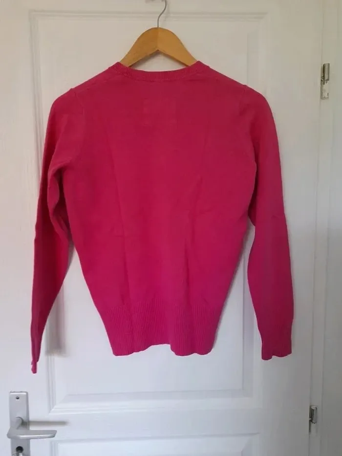 Pull col v Rose Fushia Inesis (Decathlon) - Taille S - Excellent État - photo numéro 2