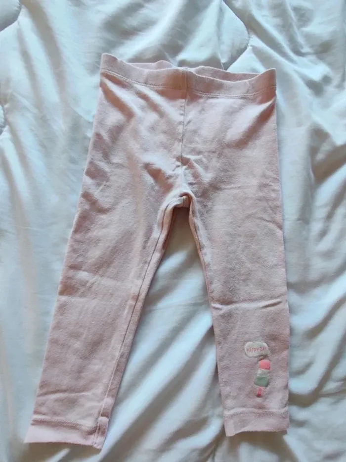 Lot 2 short, 1 leggings 3/4 fille. 18 mois - photo numéro 7