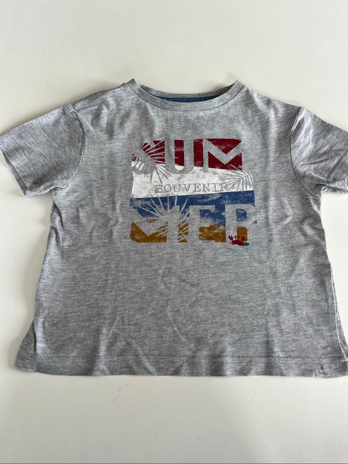 T-shirt Summer gris Cyrillus 3 ans