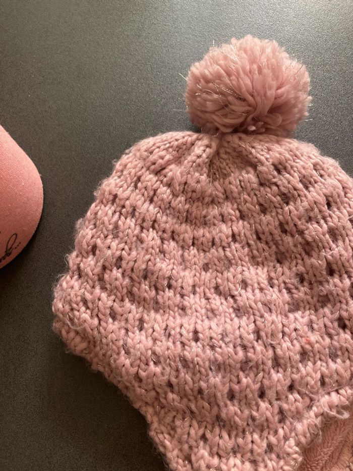 Lot ensemble bonnet écharpe sergent major bébé fille 3 mois - photo numéro 4