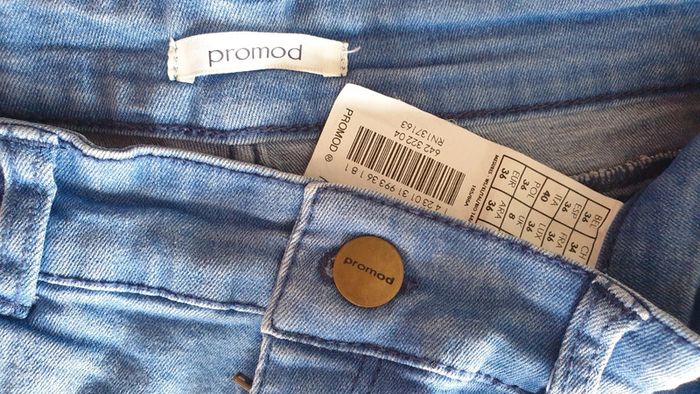 Short délavé bleu, taille 36, Promod - photo numéro 3