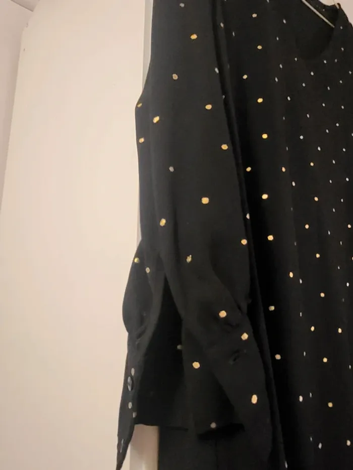 Robe mi longue à pois doré - photo numéro 3
