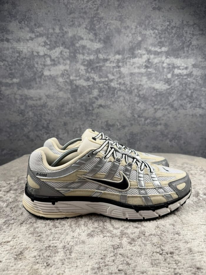 Nike P-6000 Running - Coconut Milk Silver - Beige & White & Silver - photo numéro 3
