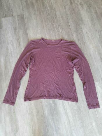 Tee-shirt extensible couleur prune