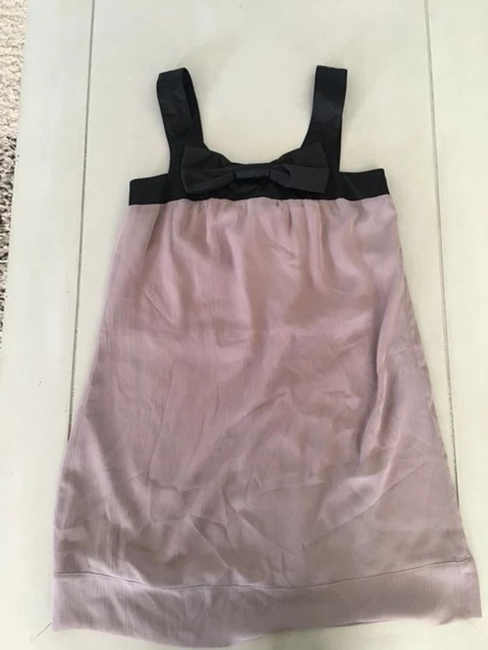 Robe Vero Moda grise et noire avec noeud taille S / M - photo numéro 4