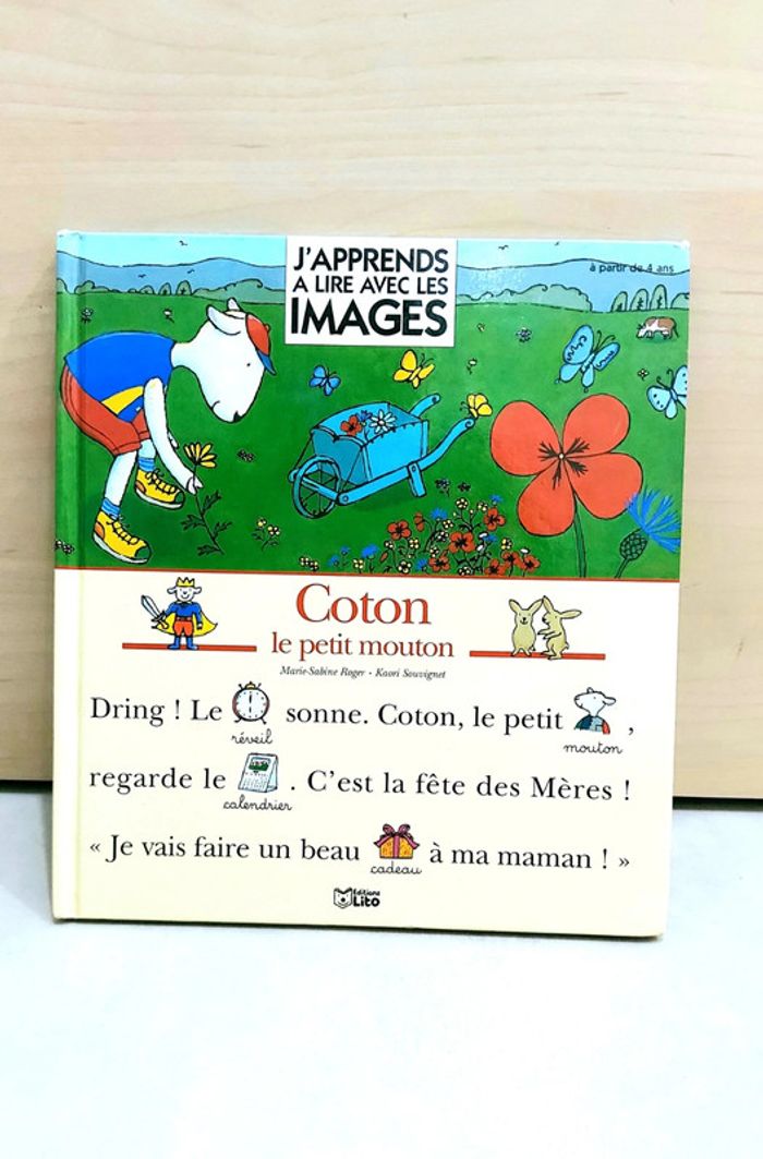 🌺 Livre pour apprendre à lire : j'apprends à lire avec les images, coton le petit mouton