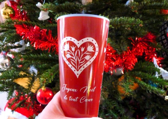 Verres lot 2 Gobelets Noël vin chaud Alsace 35 cl neuf collection.