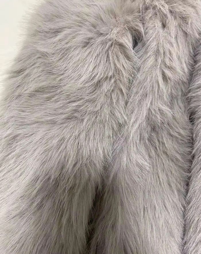 Grosse Veste manteaux en fausse Fourrure beige style Zara style vintage taille M - photo numéro 3