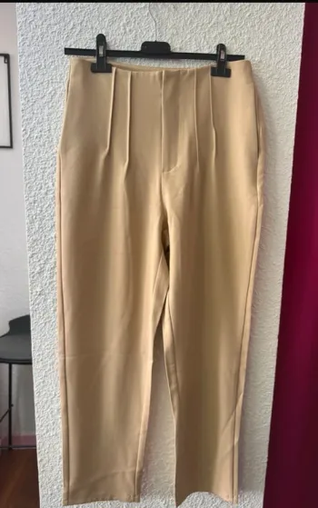 Pantalon cigarette beige