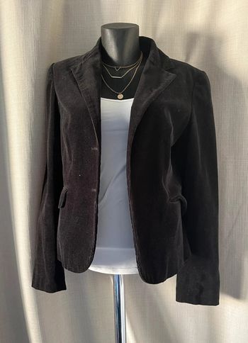 💕 Veste blazer côtelé vintage noire taille 38 M